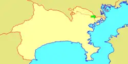 Location of Saiwai in Kanagawa