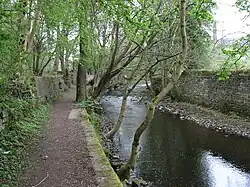 Keighley - footpath alongside River Worth