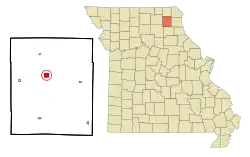 Location of Edina, Missouri