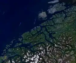 Satellite view of the region