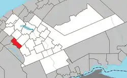 Location within La Matapédia RCM.