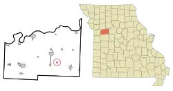 Location of Aullville, Missouri