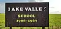 Sign at the old Lake Valley School site