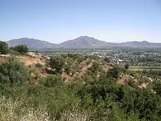 Las Cabras from the surrounding hills