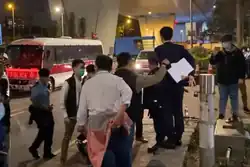 Leo Yau, a defence lawyer, was arrested by the police for trying to cross police cordon.