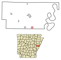 Location in Lee County, Arkansas