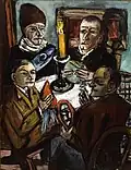 Max Beckmann, Les Artistes mit Gemüse (Artists with Vegetable), 1943