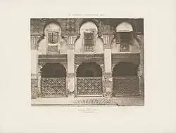 View of the lateral gallery (from a 1921 photo)