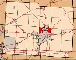 Location in Licking County