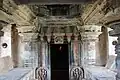 Lintel decoration at entrance into inner closed mantapa in the Veeranarayana temple at Belavadi