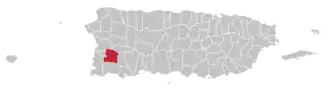 Map of Puerto Rico highlighting San Germán Municipality