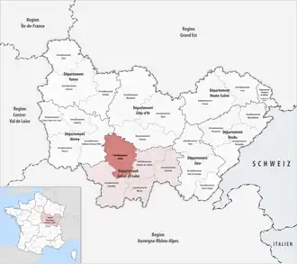 Location within the region Bourgogne-Franche-Comté