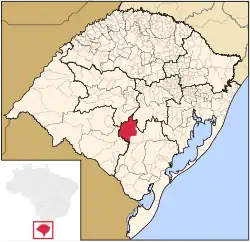 Location in Rio Grande do Sul