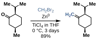Application of the Lombardo conditions of the Takai-Oshima-Lombardo methylenation allow for methylenation of alpha-chiral ketones without perturbation of stereochemistry.