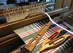 The antique loom (1830) which is still in daily use