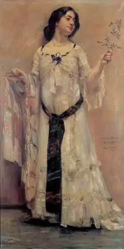 Charlotte in a White Dress (1902), oil on canvas, 105 x 54 cm., Stiftung Stadtmuseum, Berlin
