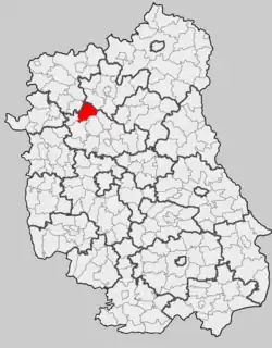 Location within the county and voivodeship