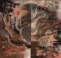 Apple Tree 1941, 1985, 150×150, handwoven, cotton, wool, wool blend