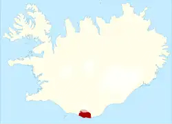 Location of the Municipality of Mýrdalshreppur