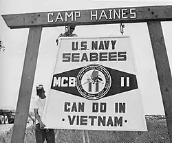 MCB 11 Vietnam camp sign 1969