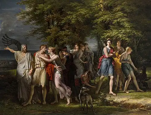 Telemachus, Urged by Mentor, Leaving the Island of Calypso by Charles Meynier