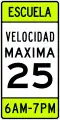 S5-1(25) School speed limit when flashing (25 mph)