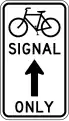 R10-40a Bicycle signal mandatory movement (thru)