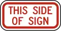 R7-202P This side of sign (plaque)
