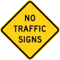 W18-1 No traffic signs