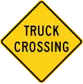 W8-6 Truck crossing