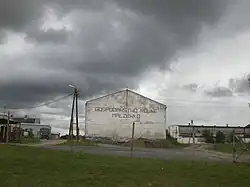 Farm buildings in the village