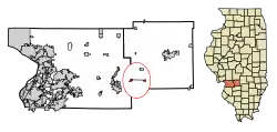Location in Madison County, Illinois
