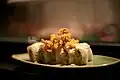 Sushi served in the restaurant