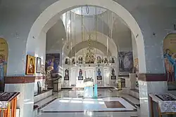 Nave of the church under reconstruction