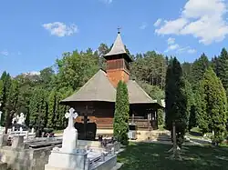 Wooden church at Bistrița Monastery