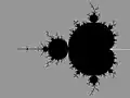 External rays for angles of the form : n / ( 21 - 1) (0/1; 1/1) landing on the point c= 1/4, which is cusp of main cardioid ( period 1 component)
