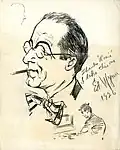 Manuel Rosenberg signed sketch of Ed Wynn