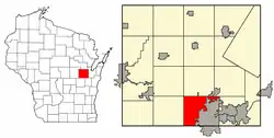 Location of Grand Chute in Outagamie County, Wisconsin