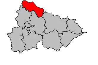 Location of the canton in the arrondissement of Lunéville