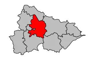 Location of the canton in the arrondissement of Lunéville