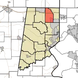 Location of Logan Township in Dearborn County