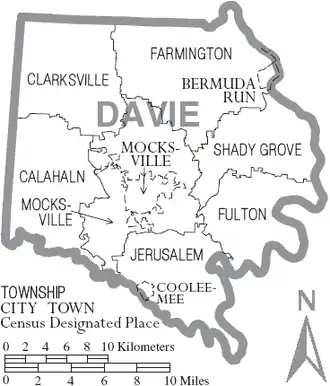 Calahaln Township in Davie County