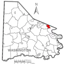 Location of Gastonville in Washington County