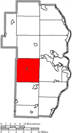 Location of Wayne Township in Jefferson County