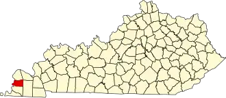 State map highlighting Carlisle County