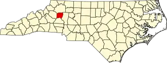 State map highlighting Alexander County