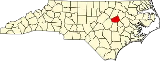 State map highlighting Wilson County