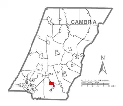 Location within Cambria County