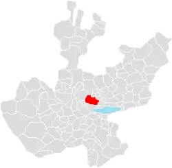 Location of the municipality in Jalisco