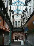 Market Arcade looking towards a side entrance of Newport Indoor Market